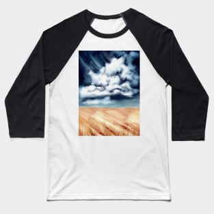 Clouds and Field Baseball T-Shirt